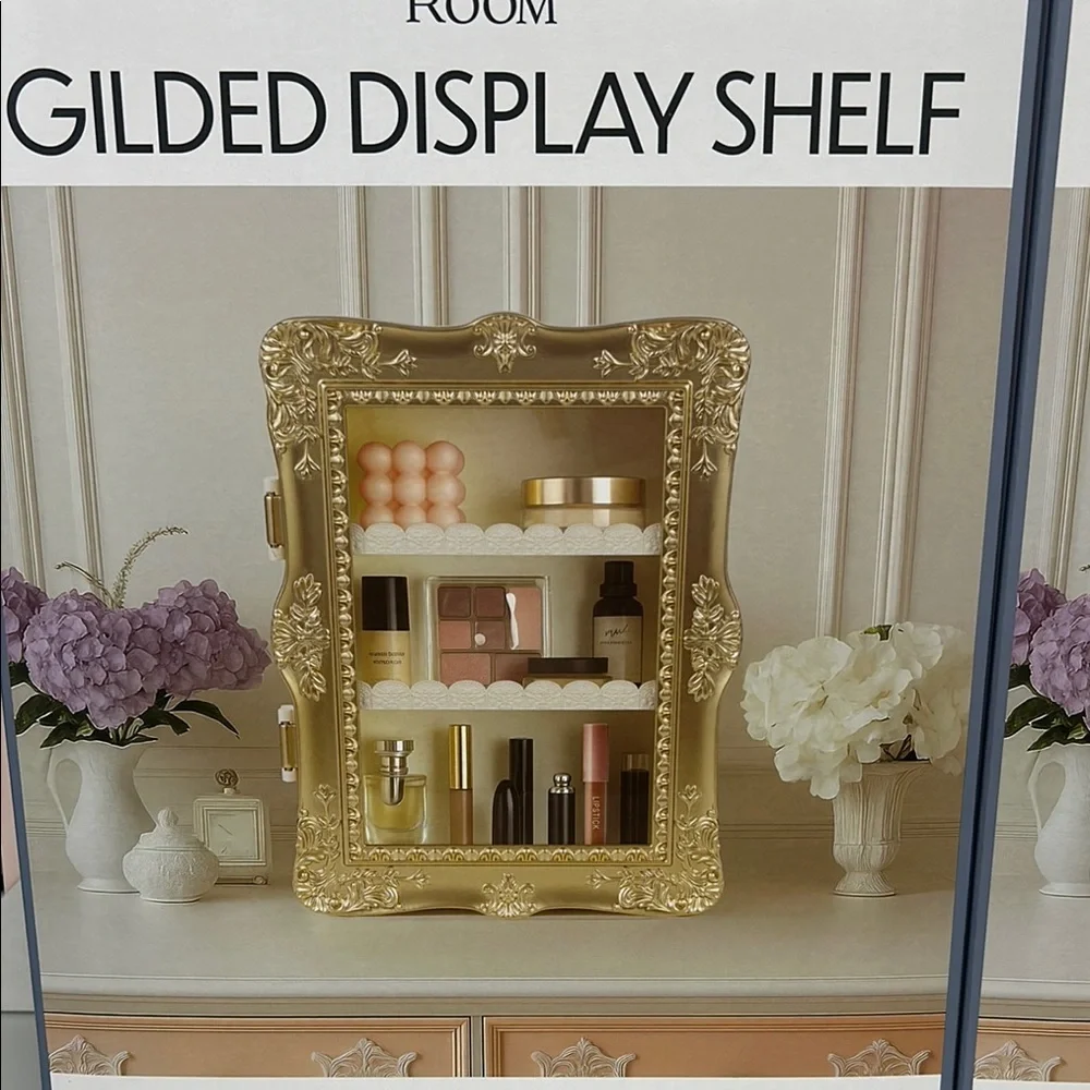 Gold Gilded Display Shelf